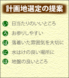 計画地の選定のご提案